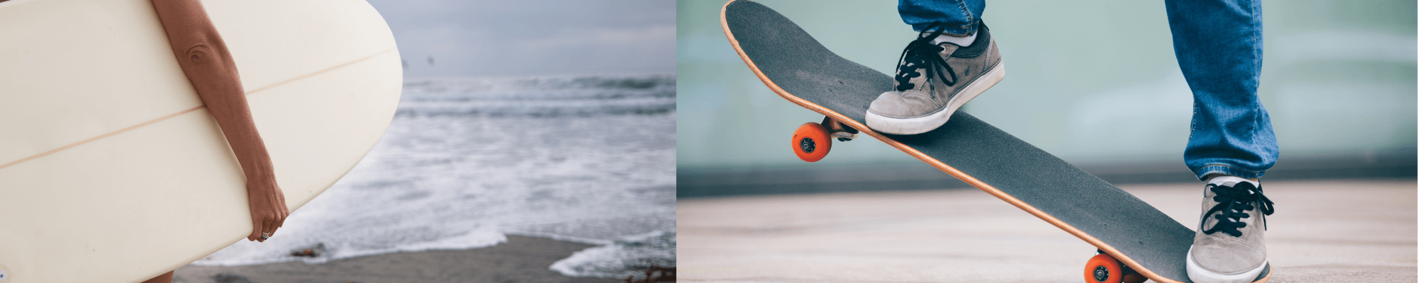 surf and skate boards